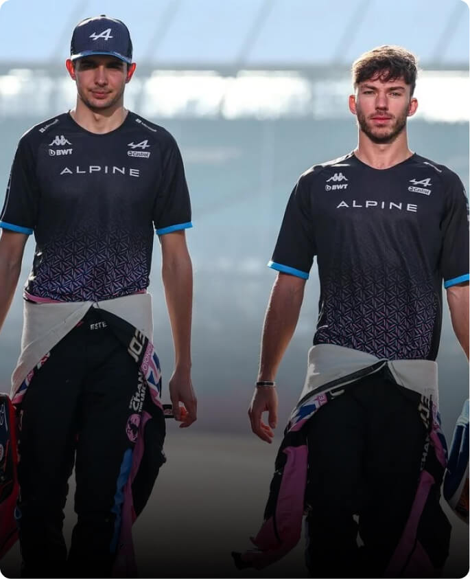 For 2023, the team races with drivers Pierre Gasly and Esteban Ocon.